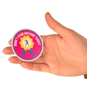 Didn't Stab Anyone Sticker